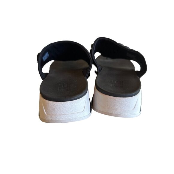 Fitflop Womens Heda Chain Toe Thong Flip Flops Black Sandals Size 11 - Picture 4 of 8